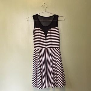 black & white striped party dress